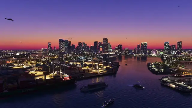 GTA 6: vice city e leonida (imagem oficial da Rockstar Games)