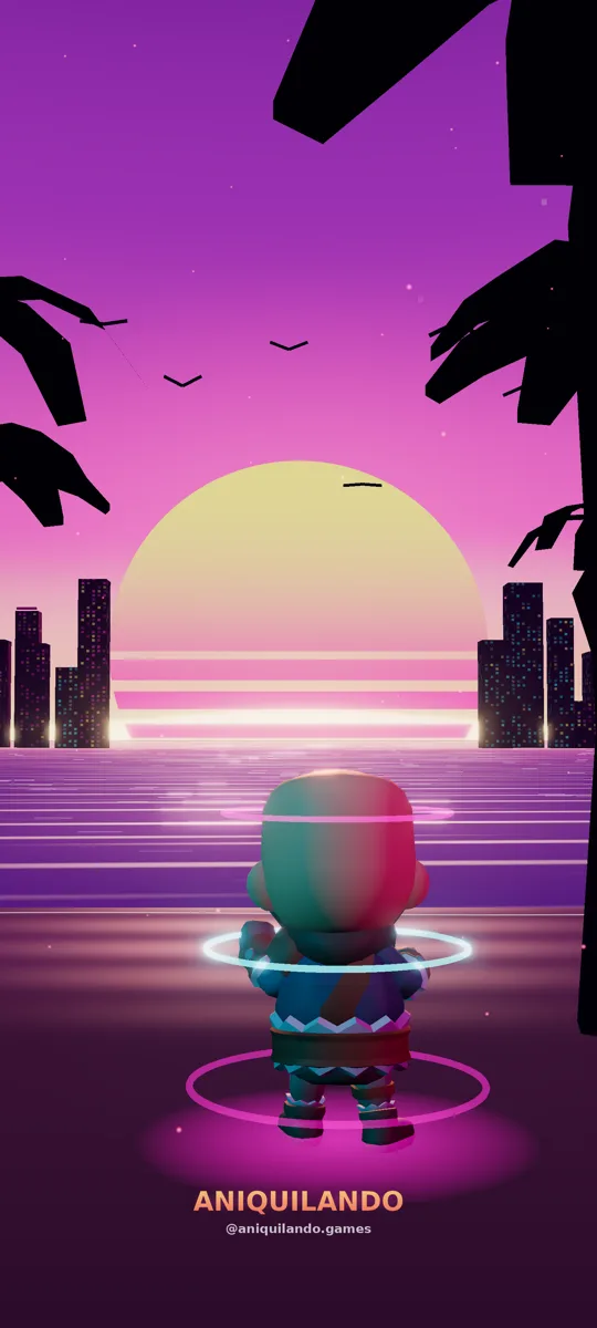 Papel de parede Neon Tropical do Aniquilando